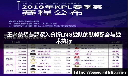 王者荣耀专题深入分析LNG战队的默契配合与战术执行